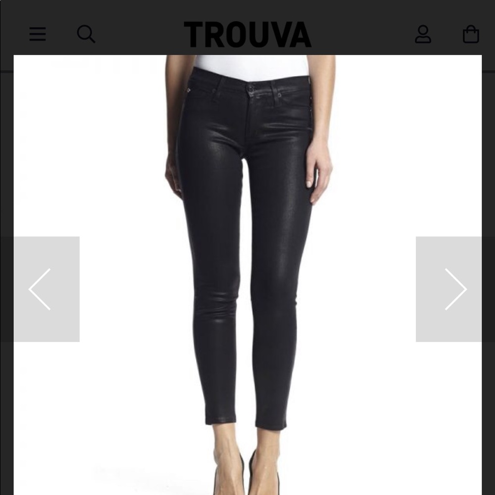 HUDSON BLACK COATED NICO SKINNY JEANS